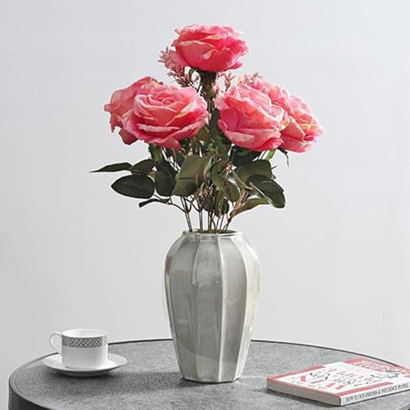 Buy Faux Autumn Rose Bunch - Light Pink Artificial Flowers from Vaaree