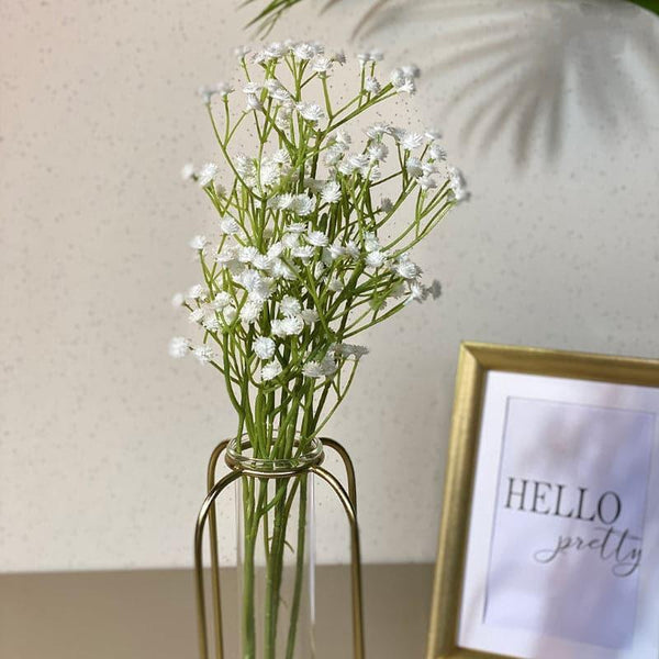 Artificial Flowers - Faux Baby's Breath Bunch (White) - Set Of Four