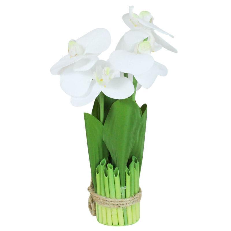 Buy Faux Boat Orchid Plant - White Artificial Flowers from Vaaree