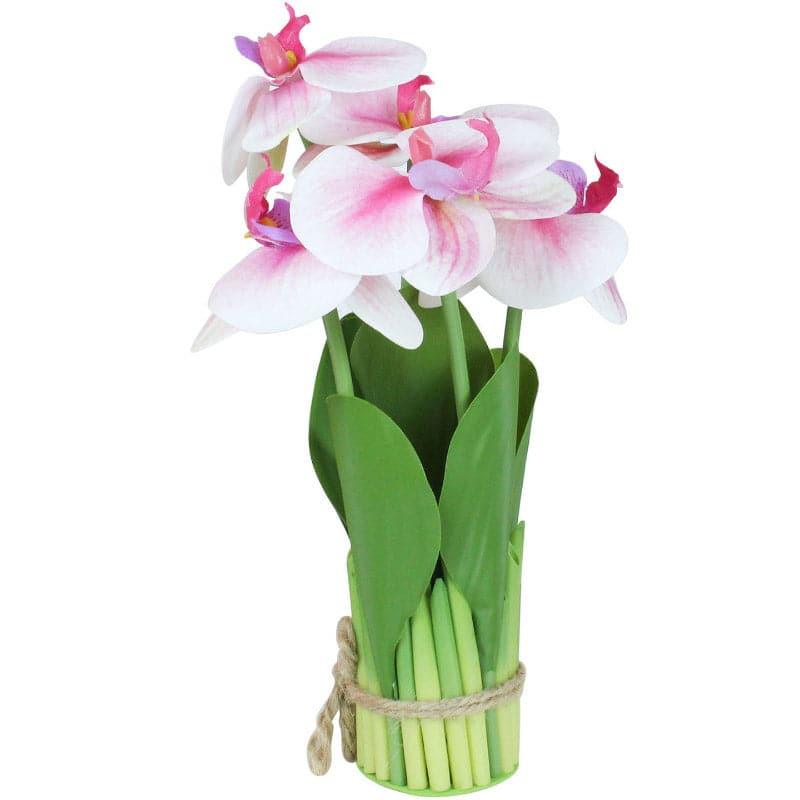 Buy Faux Boat Orchid Plant - White & Pink Artificial Flowers from Vaaree