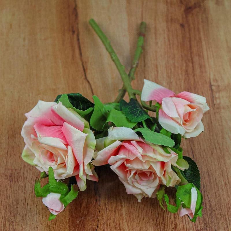 Artificial Flowers - Faux Bonica Rose (Pink) - Set Of Two