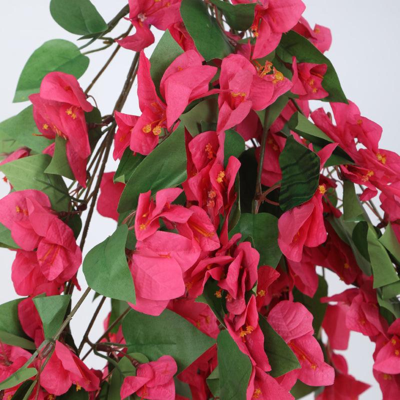 Artificial Flowers - Faux Bougainville Vine Bunch - Dark Pink