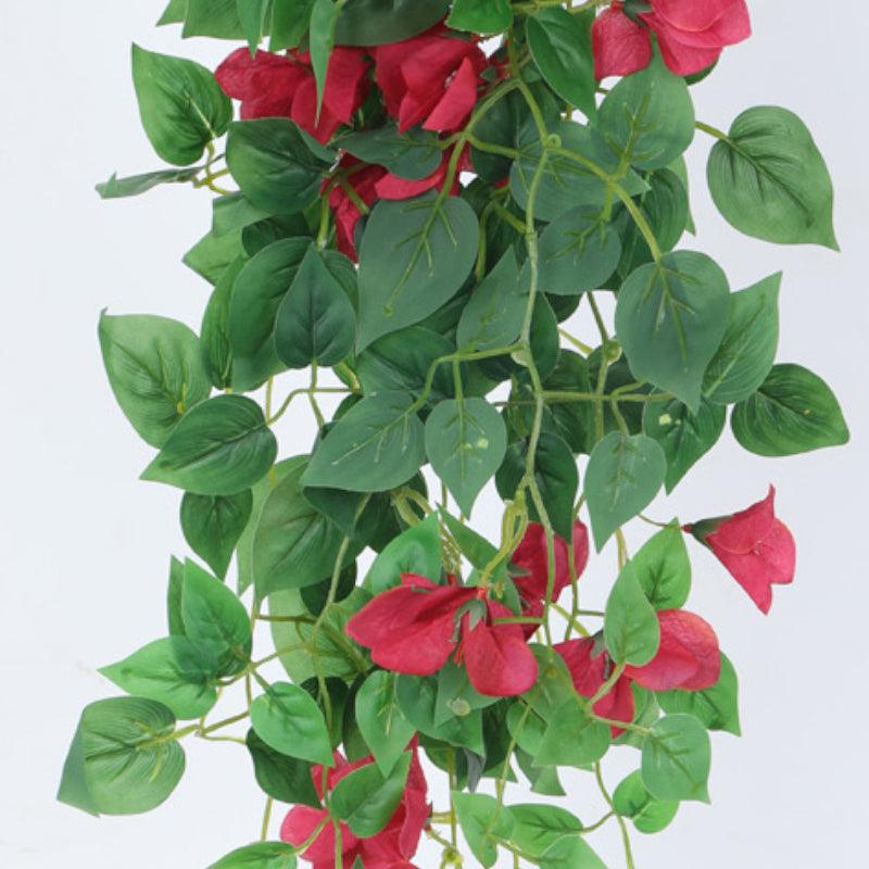 Buy Faux Bougainville Vine Hanging Plant - Red Artificial Flowers from Vaaree