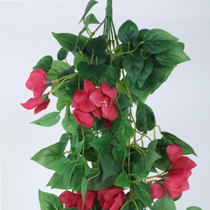 Buy Faux Bougainville Vine Hanging Plant - Red Artificial Flowers from Vaaree