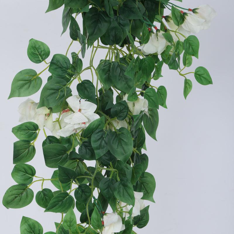 Buy Faux Bougainville Vine Hanging Plant - White Artificial Flowers from Vaaree