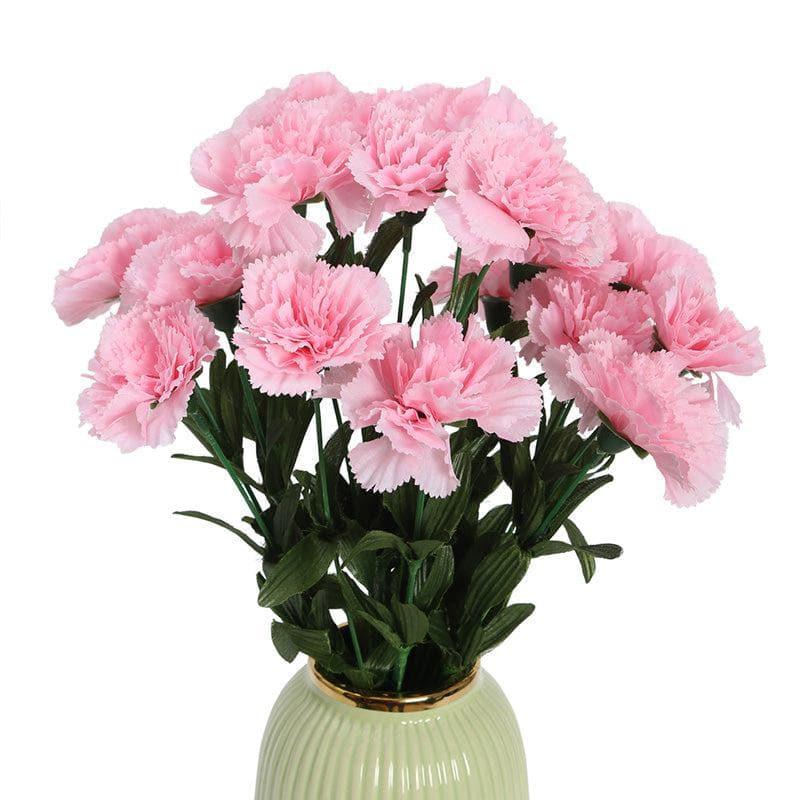 Buy Faux Carnation Bunch (Light Pink) - Set Of Two Artificial Flowers from Vaaree