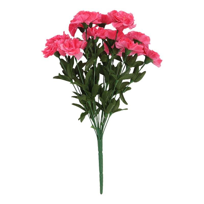 Artificial Flowers - Faux Carnation Bunch (Pink) - Set Of Two