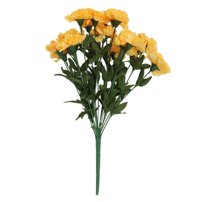 Buy Faux Carnation Bunch (Yellow) - Set Of Two Artificial Flowers from Vaaree