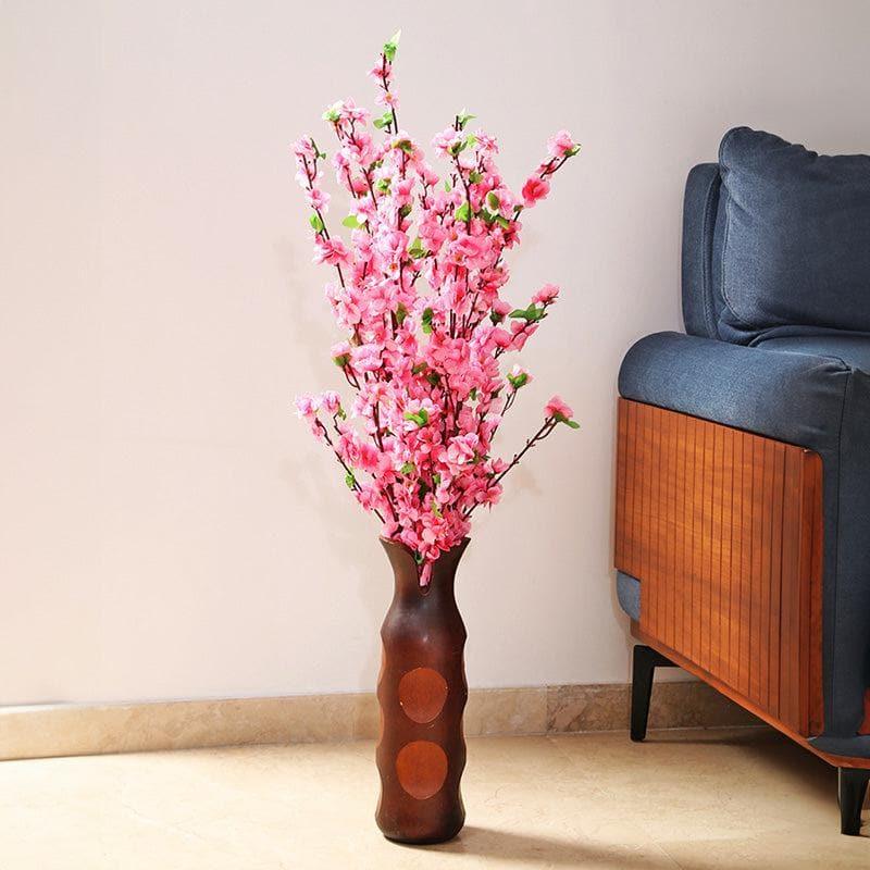 Buy Faux Cherry Blossom Floral Bunch (Pink) - Set oF Six Artificial Flowers from Vaaree