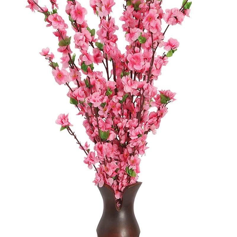 Artificial Flowers - Faux Cherry Blossom Floral Bunch (Pink) - Set oF Six
