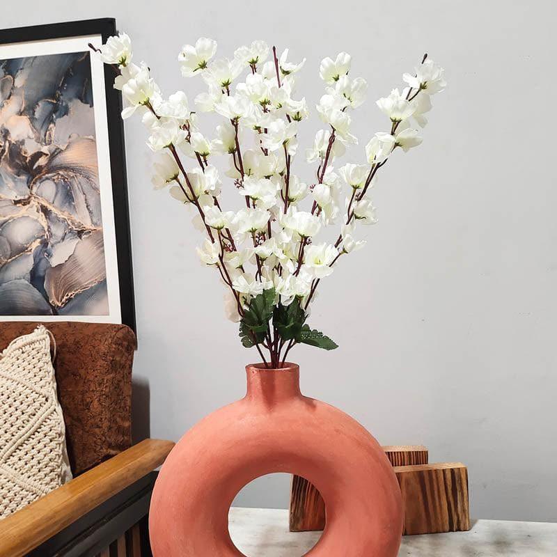 Buy Faux Cherry Blossom Floral Stick - White Artificial Flowers from Vaaree