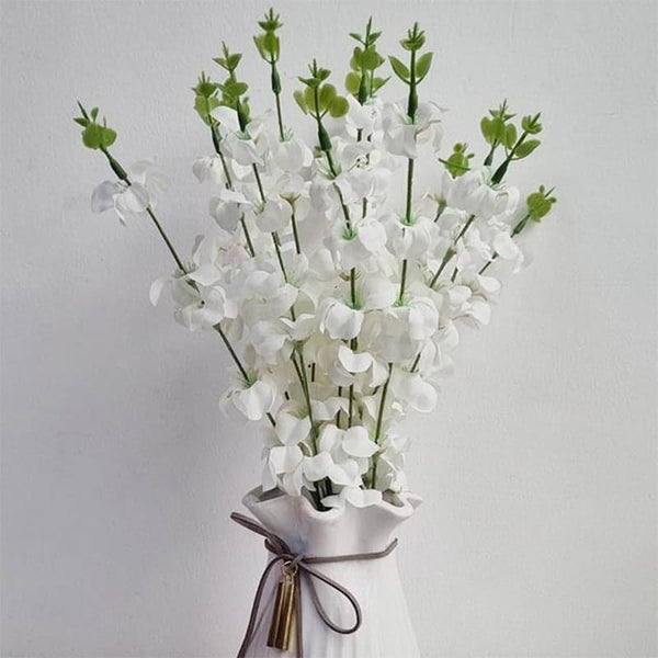 Artificial Flowers - Faux Cherry Blossom Glory (White) - Set Of Two