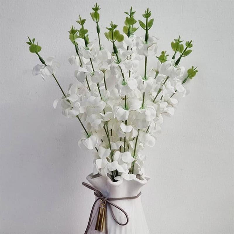 Buy Faux Cherry Blossom Glory (White) - Set Of Two Artificial Flowers from Vaaree