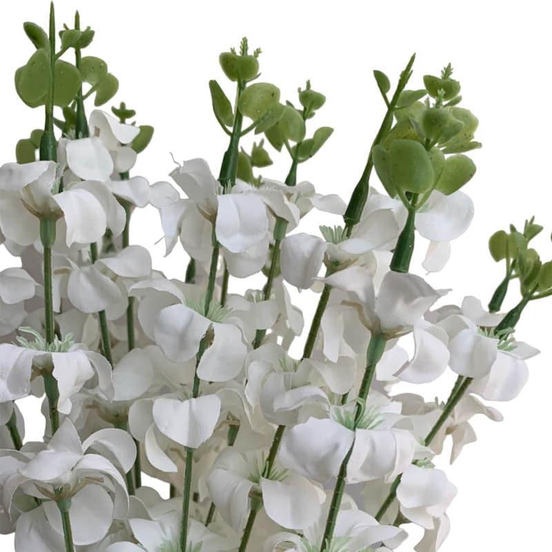 Artificial Flowers - Faux Cherry Blossom Glory (White) - Set Of Two