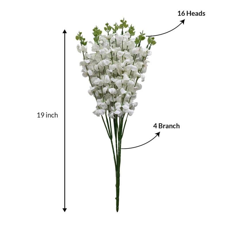 Buy Faux Cherry Blossom Glory (White) - Set Of Two Artificial Flowers from Vaaree