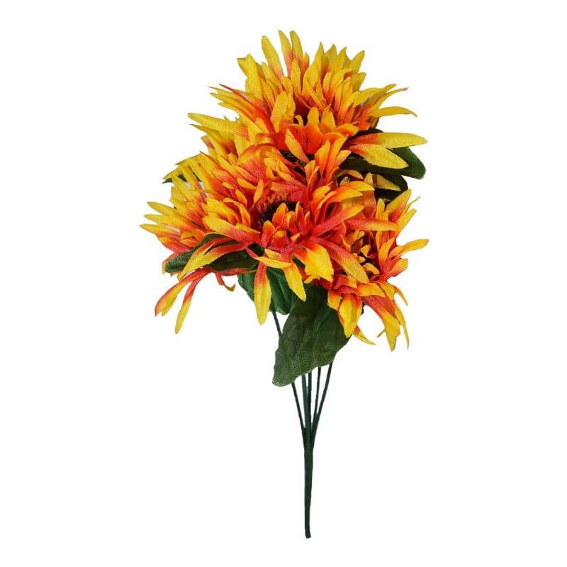 Buy Faux Chrysanthemum Bunch - Orange Artificial Flowers from Vaaree