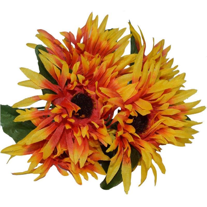 Buy Faux Chrysanthemum Bunch - Orange Artificial Flowers from Vaaree