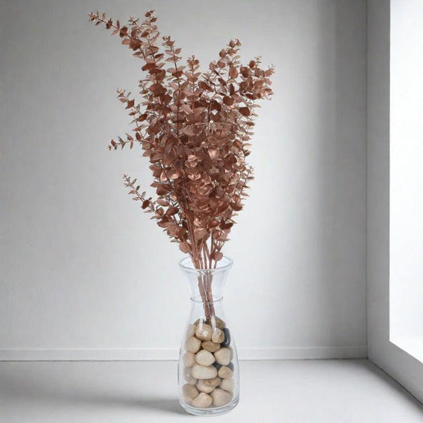 Artificial Flowers - Faux Cinerea Eucalyptus Bunch - Set Of Two