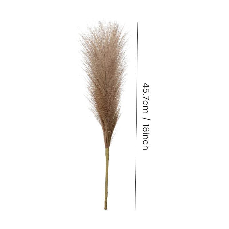 Buy Faux Comet Pampas Grass (Brown) - Set Of Four Artificial Flowers from Vaaree