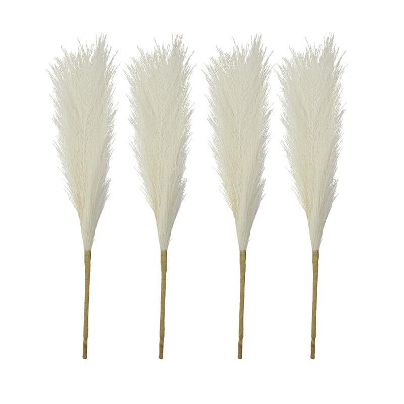 Buy Faux Comet Pampas Grass (Off White) - Set Of Four Artificial Flowers from Vaaree