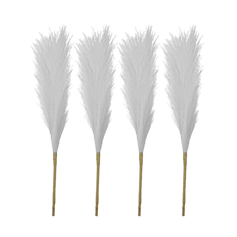 Buy Faux Comet Pampas Grass (White) - Set Of Four Artificial Flowers from Vaaree