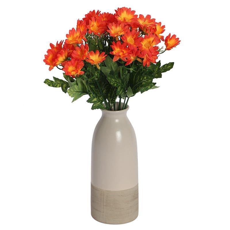 Buy Faux Daisy Floral Bunch (Orange) - Set Of Two Artificial Flowers from Vaaree