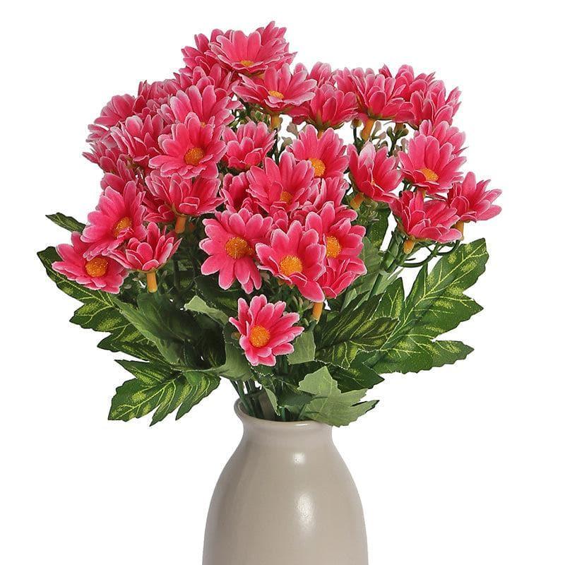 Artificial Flowers - Faux Daisy Floral Bunch (Pink) - Set Of Two