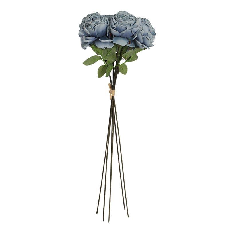 Artificial Flowers - Faux Dry Rose Stick - Blue
