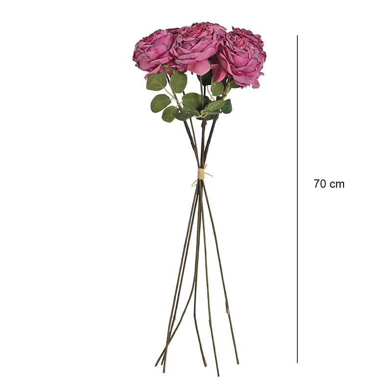 Artificial Flowers - Faux Dry Rose Stick - Purple