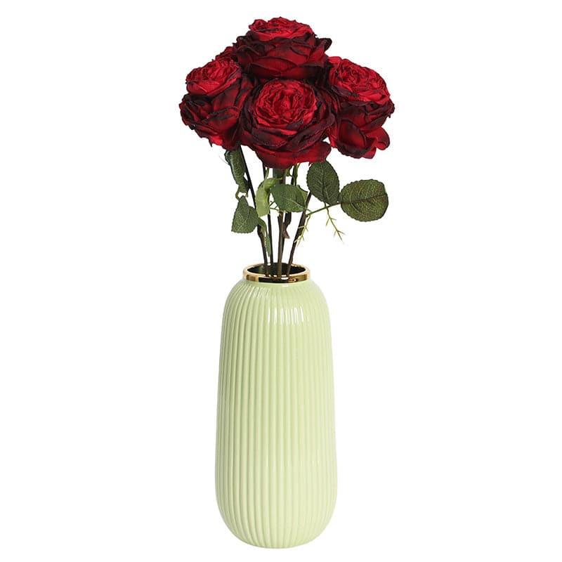 Artificial Flowers - Faux Dry Rose Stick - Red