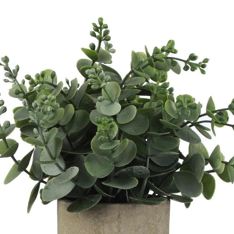 Buy Faux Eucalyptus Plant With Pot Artificial Flowers from Vaaree