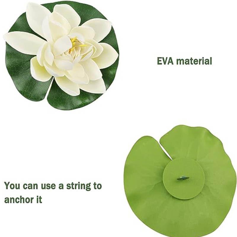 Buy Faux Floating Lotus (White) - Set Of Six Artificial Flowers from Vaaree