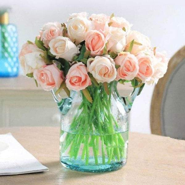 Buy Faux Floribunda Bunch (Pink) - Set Of Twelve Artificial Flowers from Vaaree