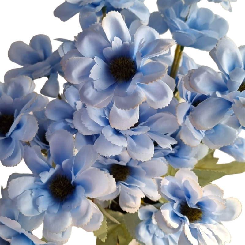 Buy Faux Gerbera Daisy Flower Bunch (Blue) - Set Of Four Artificial Flowers from Vaaree