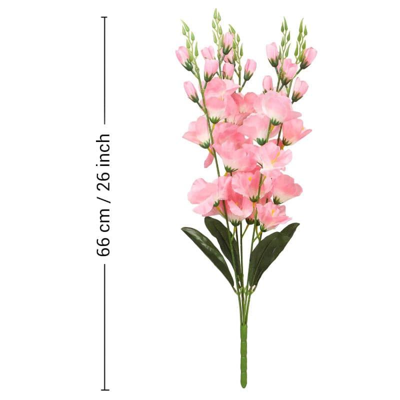 Artificial Flowers - Faux Gladiolus Flower Bunch - Pink