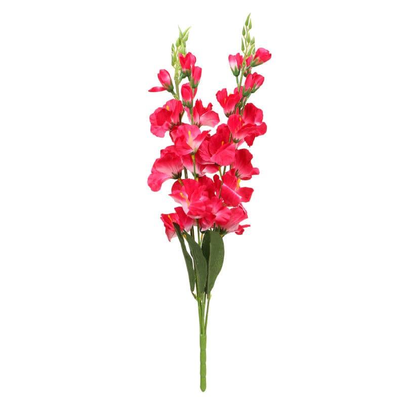 Artificial Flowers - Faux Gladiolus Flower Bunch - Red