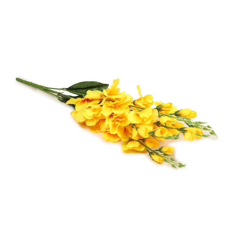 Buy Faux Gladiolus Lily Flower Bunch - Yellow Artificial Flowers from Vaaree