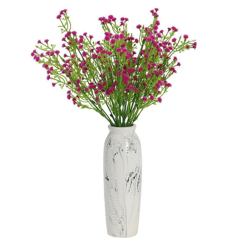 Buy Faux Gypsophila Floral Bunch (Dark Pink) - Set Of Two Artificial Flowers from Vaaree