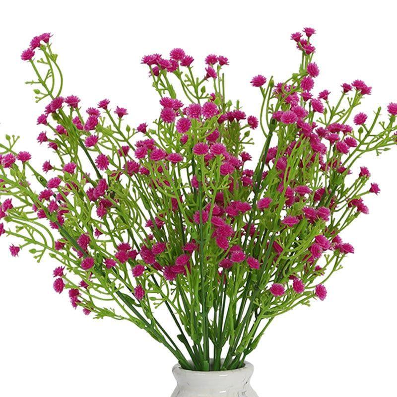 Buy Faux Gypsophila Floral Bunch (Dark Pink) - Set Of Two Artificial Flowers from Vaaree