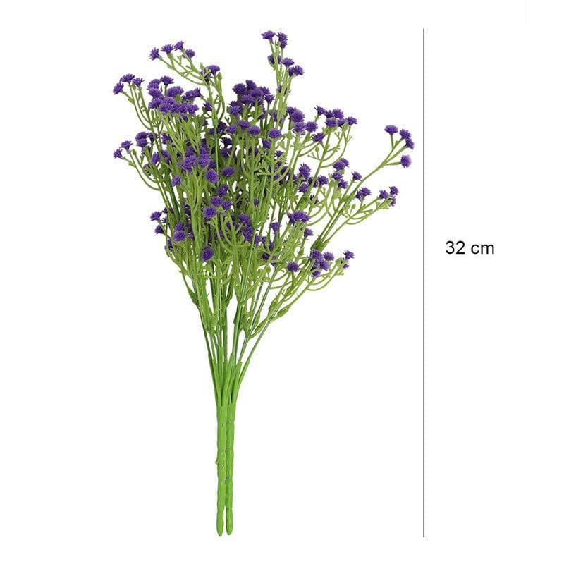 Artificial Flowers - Faux Gypsophila Floral Bunch (Violet) - Set Of Two
