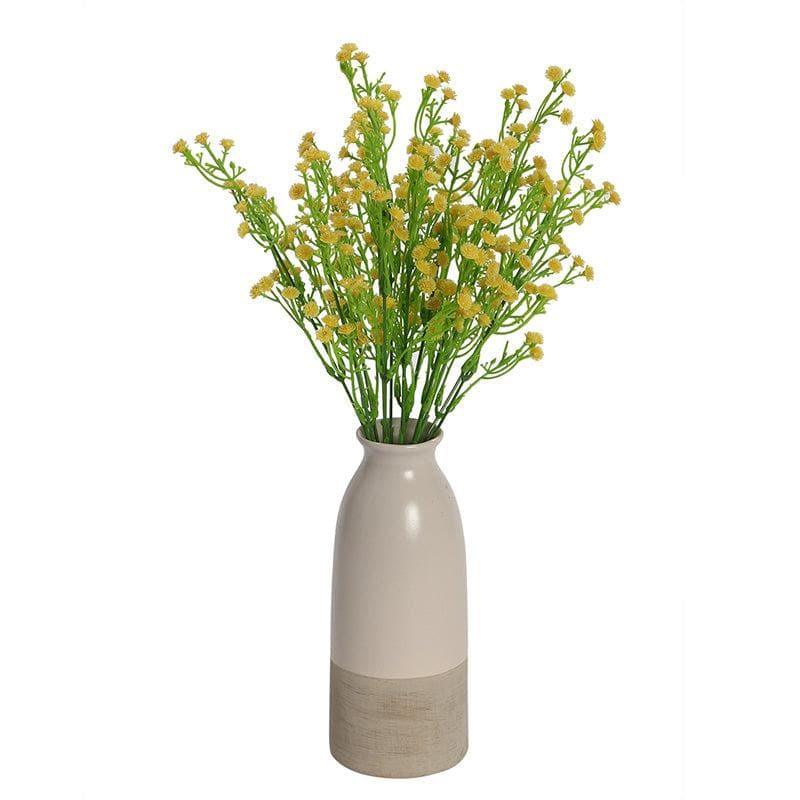 Buy Faux Gypsophila Floral Bunch (Yellow) - Set Of Two Artificial Flowers from Vaaree