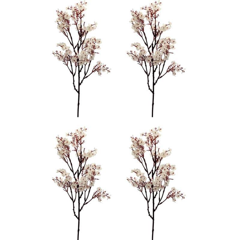 Buy Faux Gypsophila Flower (White) - Set Of Four Artificial Flowers from Vaaree