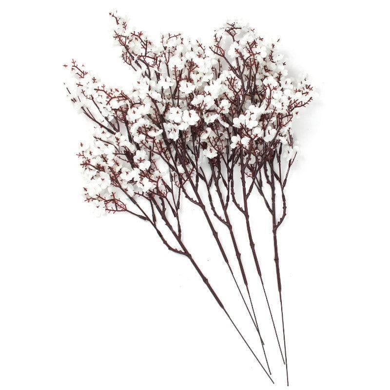 Artificial Flowers - Faux Gypsophilia Bunch - Set Of Five