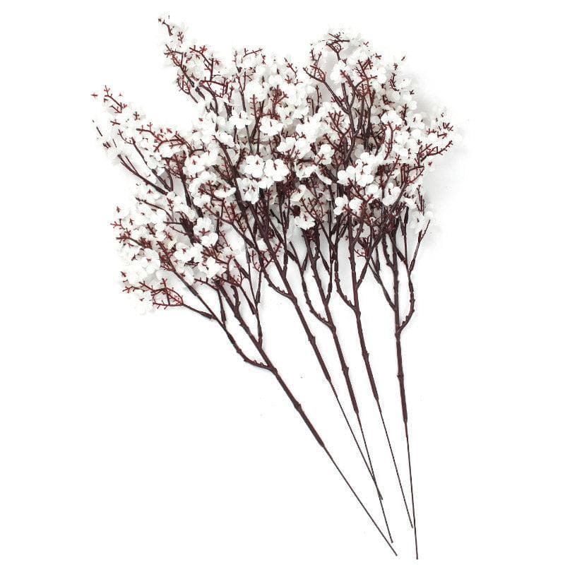 Buy Faux Gypsophilia Bunch - Set Of Five Artificial Flowers from Vaaree