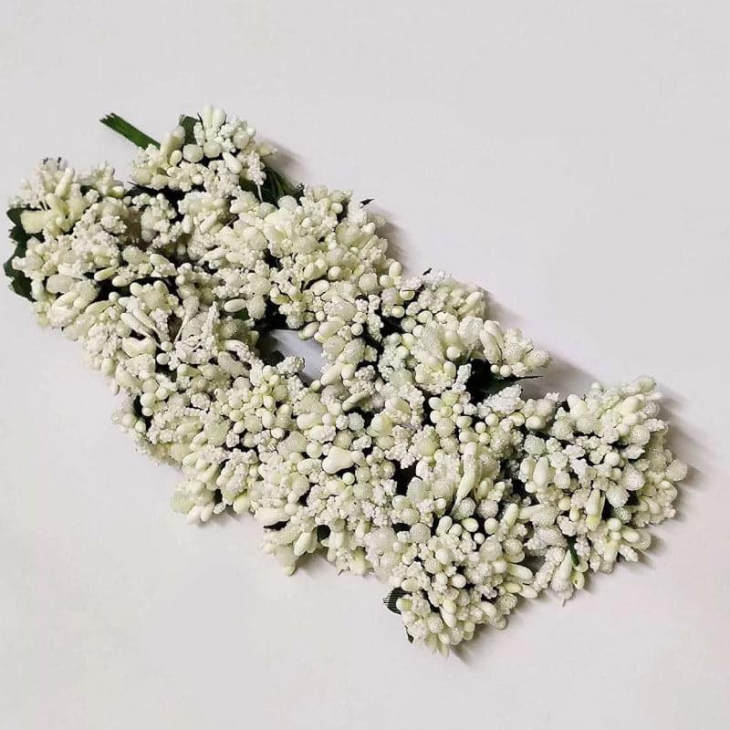 Buy Faux Gypsophilia Flower Bunch (Off White)- Set Of Twelve Artificial Flowers from Vaaree