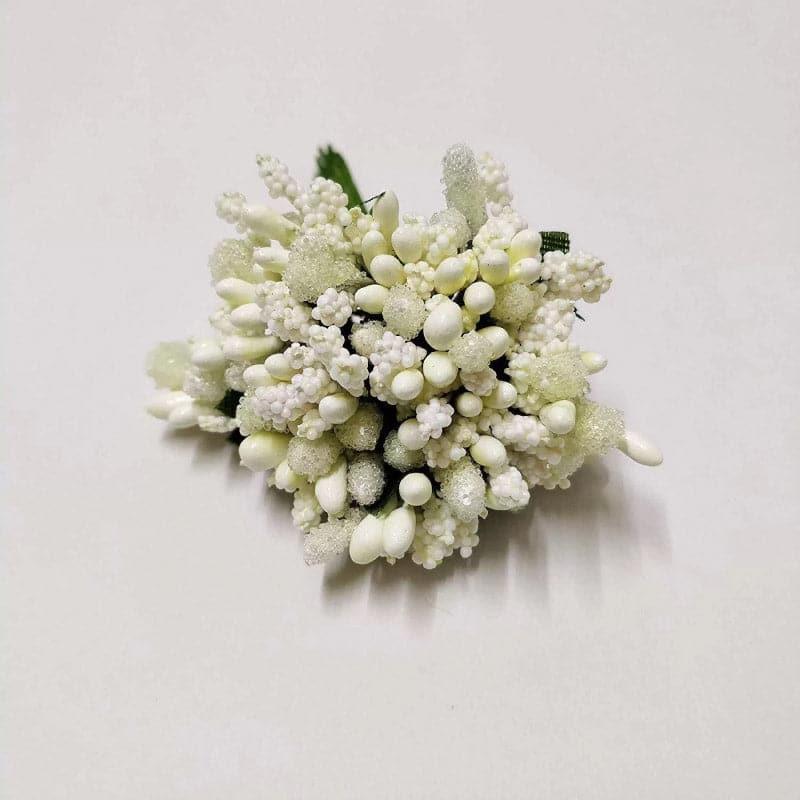 Buy Faux Gypsophilia Flower Bunch (Off White)- Set Of Twelve Artificial Flowers from Vaaree