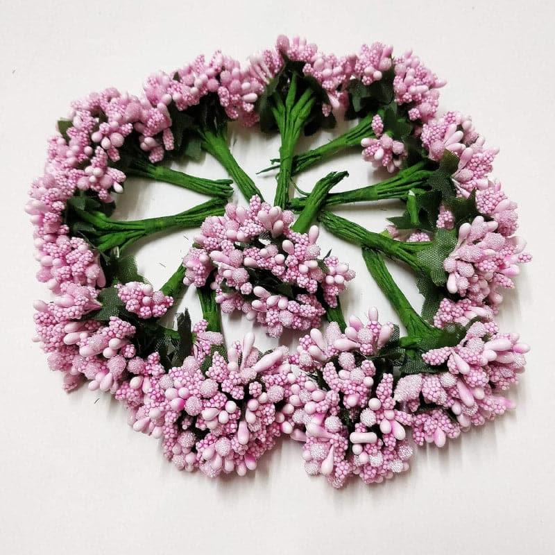 Buy Faux Gypsophilia Flower Bunch (Pink) - Set Of Twelve Artificial Flowers from Vaaree