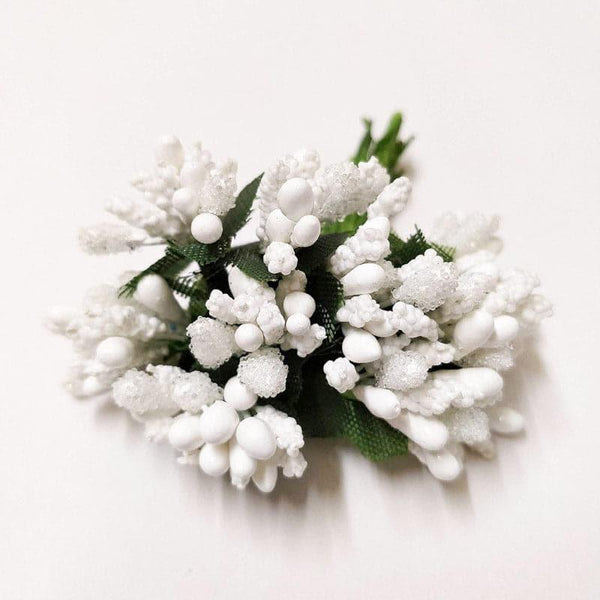 Artificial Flowers - Faux Gypsophilia Flower Bunch (White) - Set Of Twelve