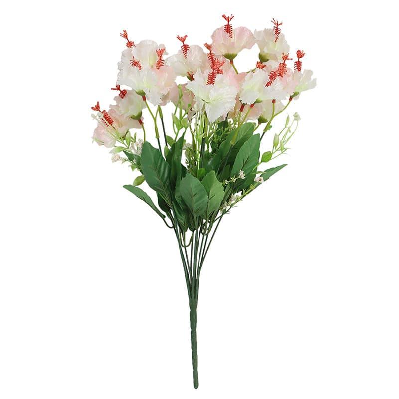 Buy Faux Hibiscus Floral Bunch (White) - Set Of Two Artificial Flowers from Vaaree