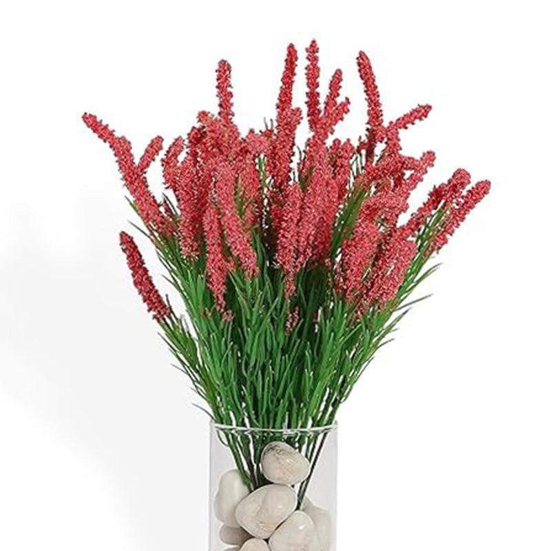 Buy Faux Hogla Millet Grass Bunch (Dark Pink) - Set Of Three Artificial Flowers from Vaaree